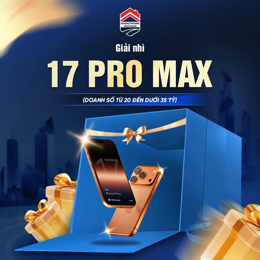 Giải Nhì: iPhone 17 Pro Max 256GB - Doanh số từ 20 tỷ đến dưới 35 tỷ đồng